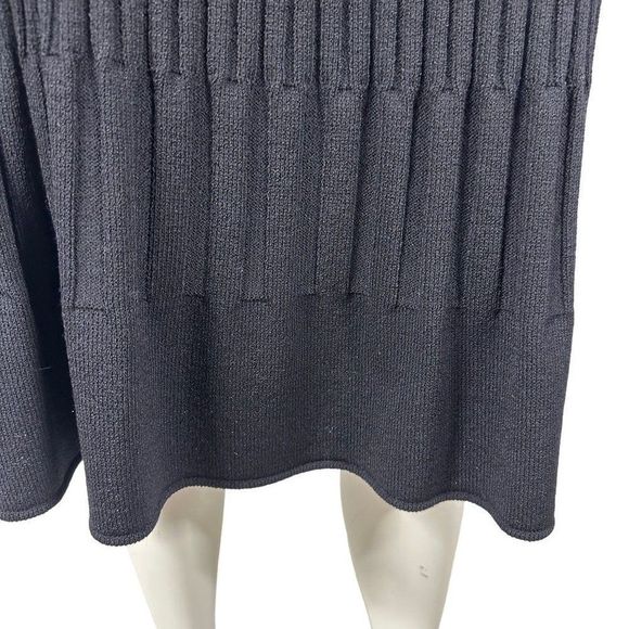 Womens St. John Basics Black Santana Knit A-Line Skirt Size 4 - Picture 2 of 6